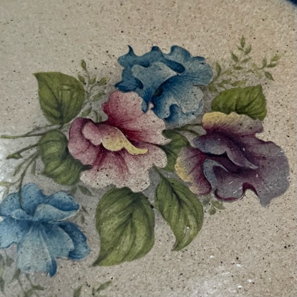 Vintage Monroe Salt Works Delicate Flowers Floral Print Pasta Plate - Picture 4 of 7